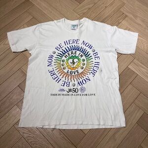 White 'Be Here Now' Graphic Tee